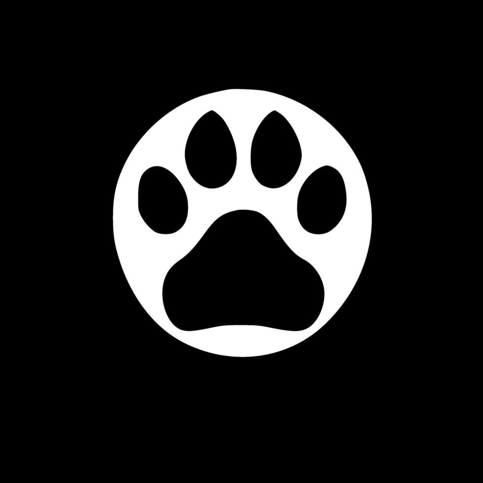 Paw Print - Minimalist and Flat Logo - Vector illustration