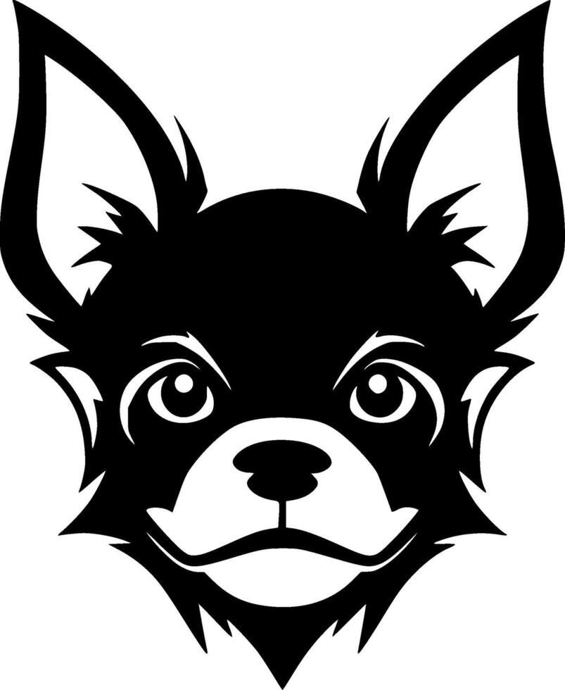 Chihuahua - Black and White Isolated Icon - Vector illustration