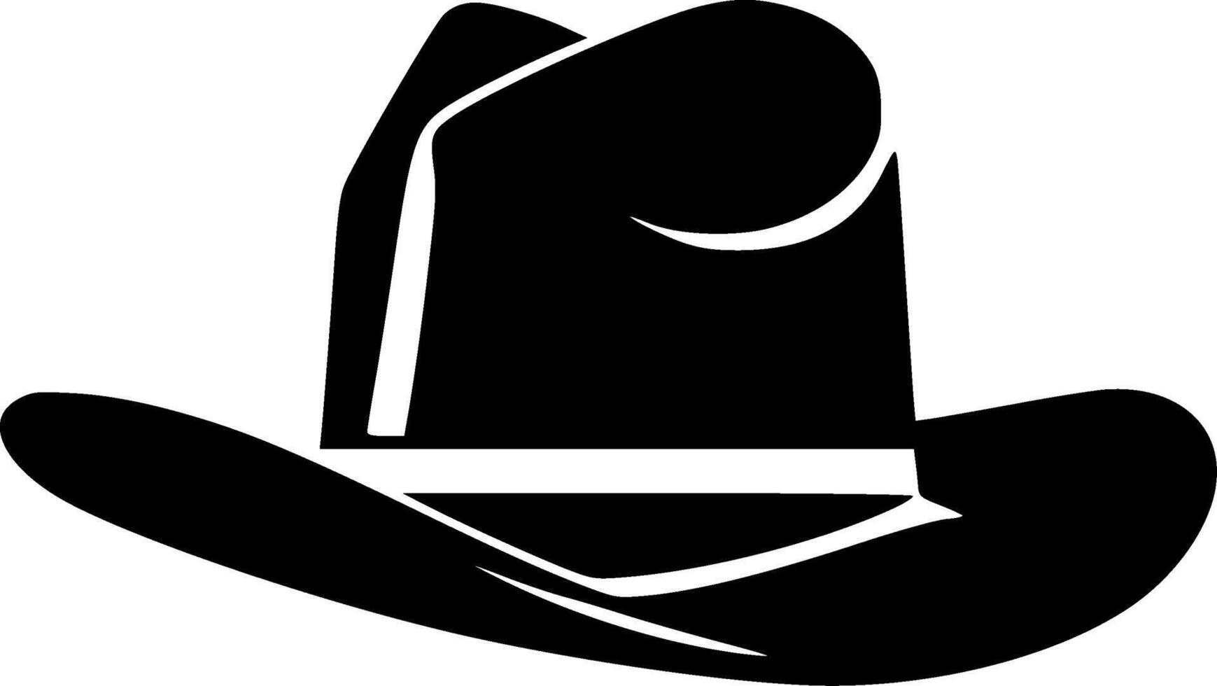 Cowboy Hat - Minimalist and Flat Logo - Vector illustration