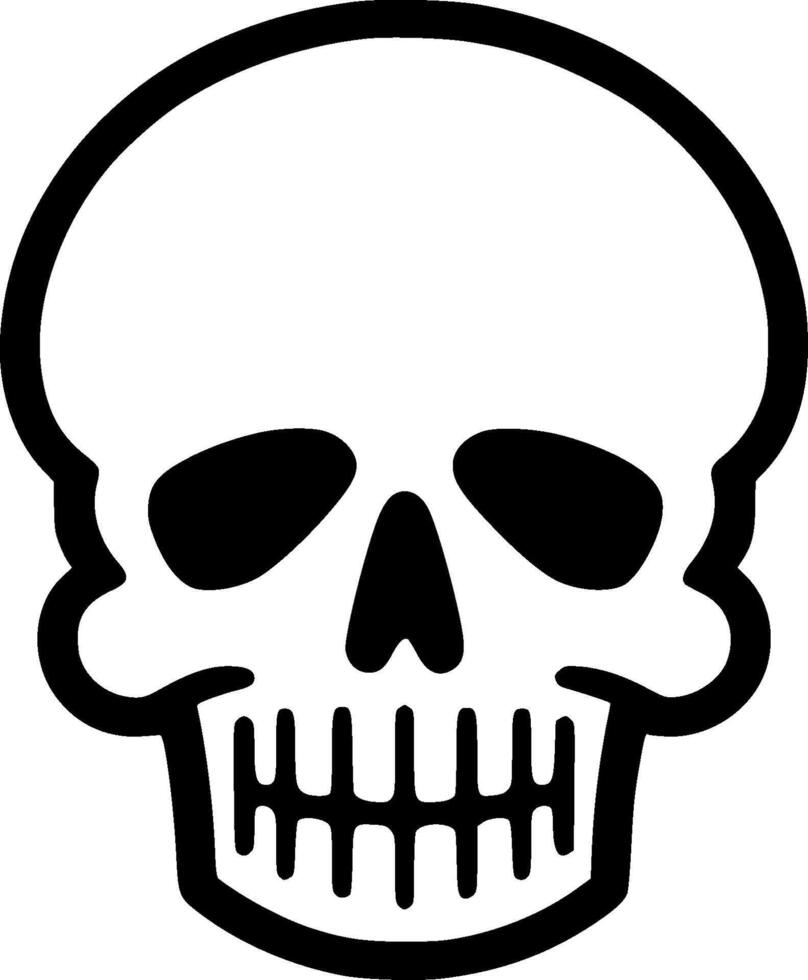 Skull, Minimalist and Simple Silhouette - Vector illustration