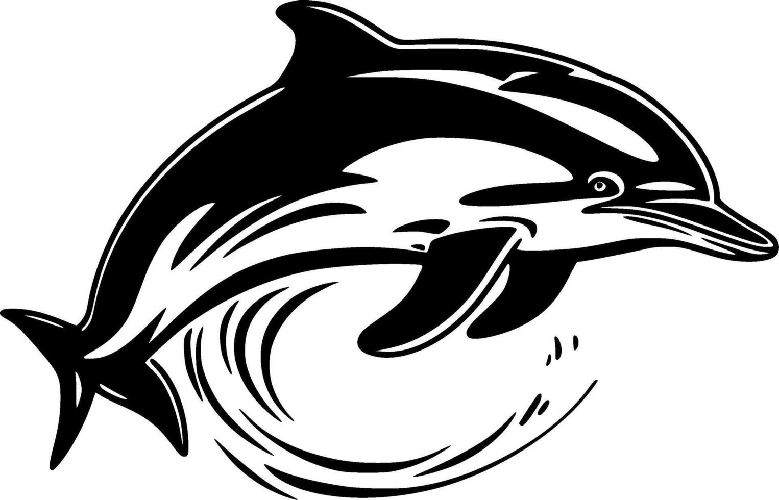 Dolphin - Minimalist and Flat Logo - Vector illustration