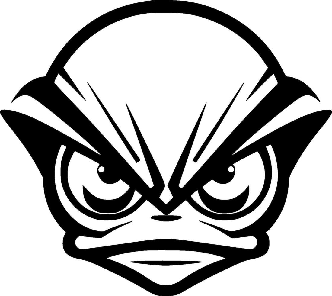 Alien - Black and White Isolated Icon - Vector illustration