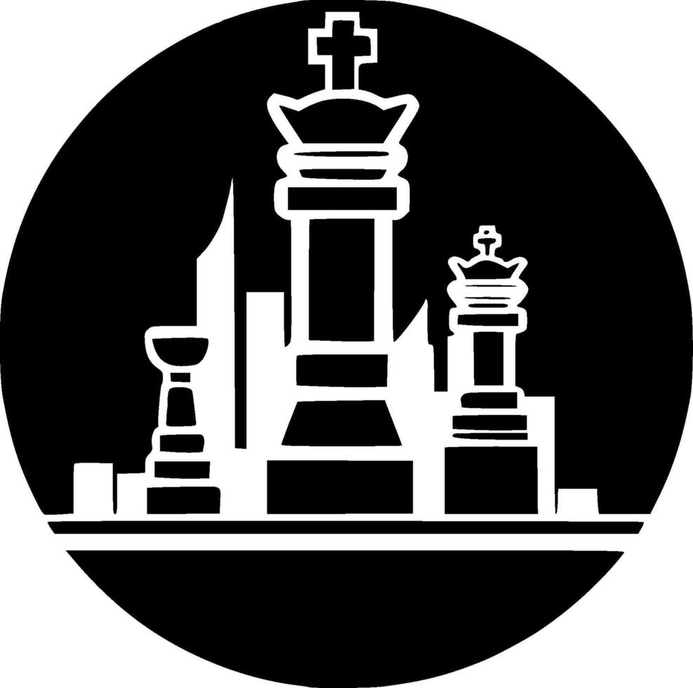 Chess, Minimalist and Simple Silhouette - Vector illustration