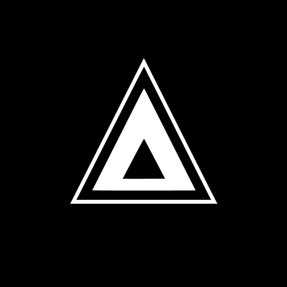Triangle, Minimalist and Simple Silhouette - Vector illustration
