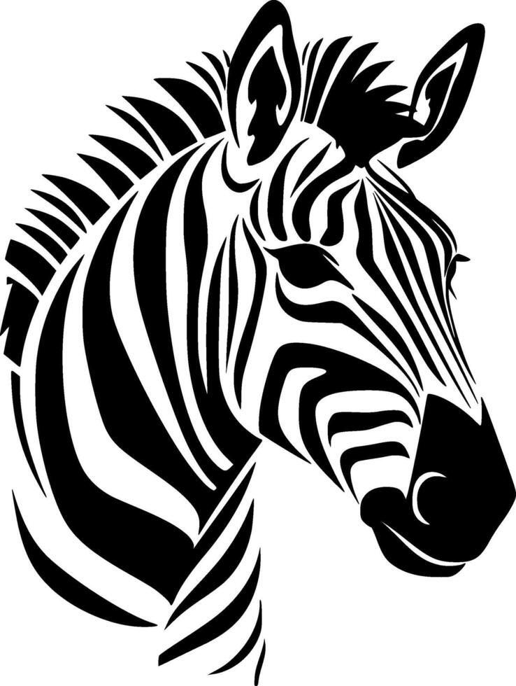 Zebra - Minimalist and Flat Logo - Vector illustration