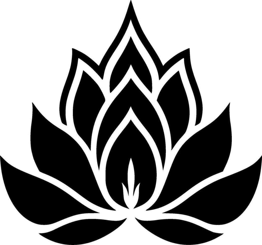 Flower, Minimalist and Simple Silhouette - Vector illustration