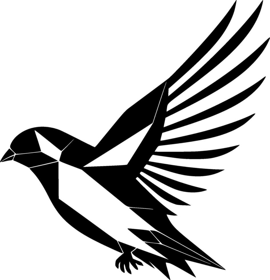 Pigeon - Black and White Isolated Icon - Vector illustration