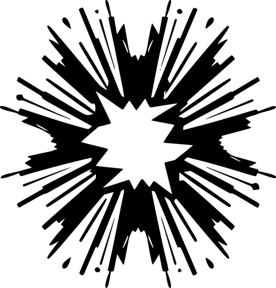 Explosion, Minimalist and Simple Silhouette - Vector illustration