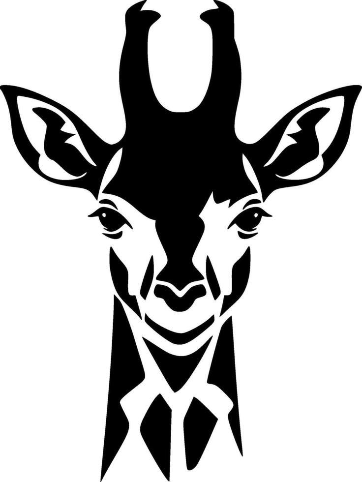 Giraffe, Minimalist and Simple Silhouette - Vector illustration