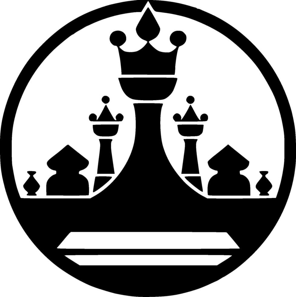 Chess, Minimalist and Simple Silhouette - Vector illustration