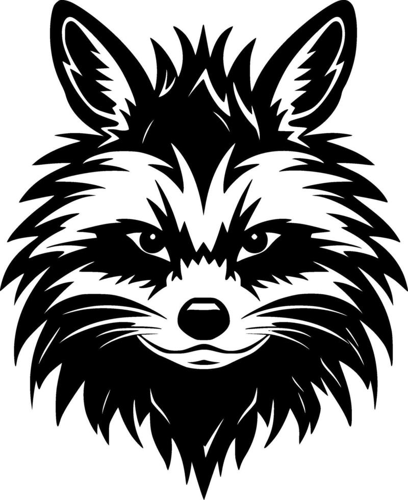 Raccoon, Minimalist and Simple Silhouette - Vector illustration