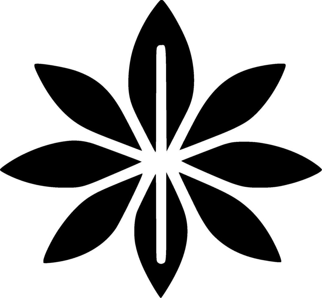 Flower, Black and White Vector illustration