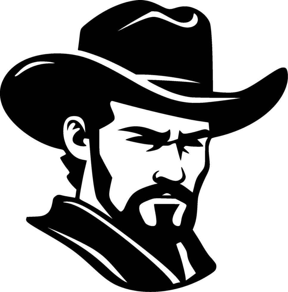 Cowboy, Minimalist and Simple Silhouette - Vector illustration