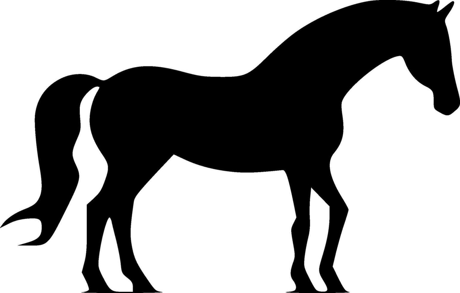 Horse, Minimalist and Simple Silhouette - Vector illustration