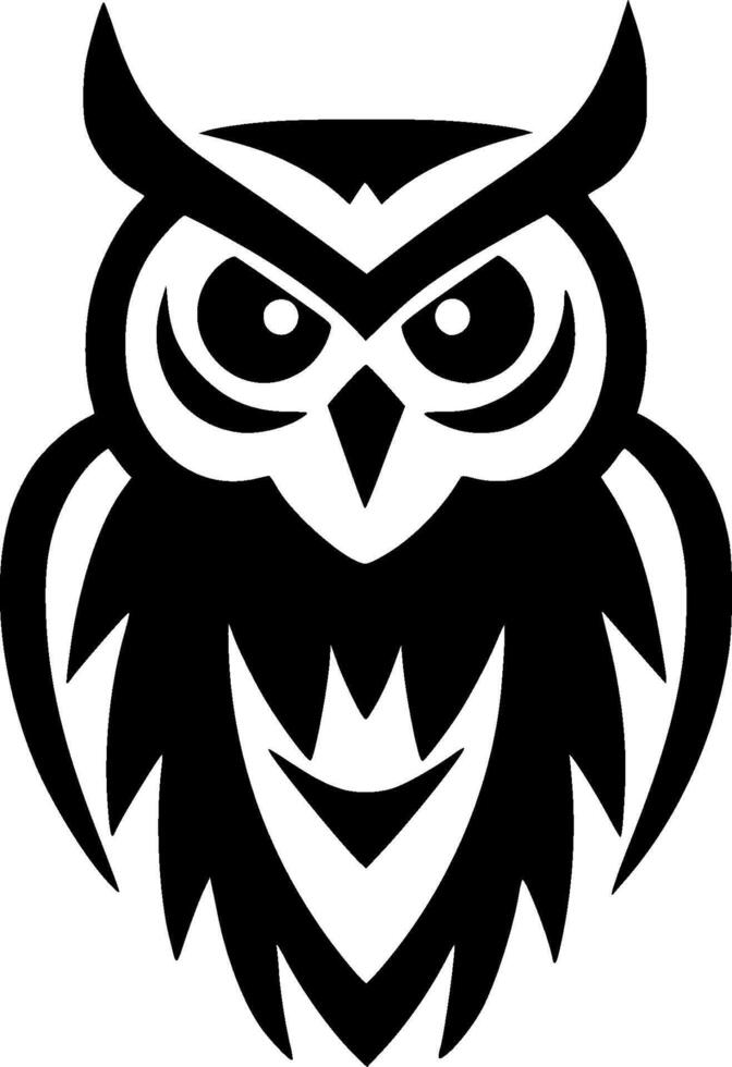 Owl, Minimalist and Simple Silhouette - Vector illustration