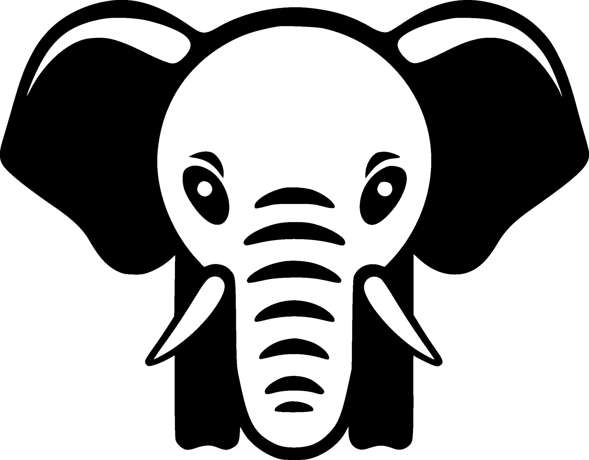 Elephant, Black and White Vector illustration 42372392 Vector Art at