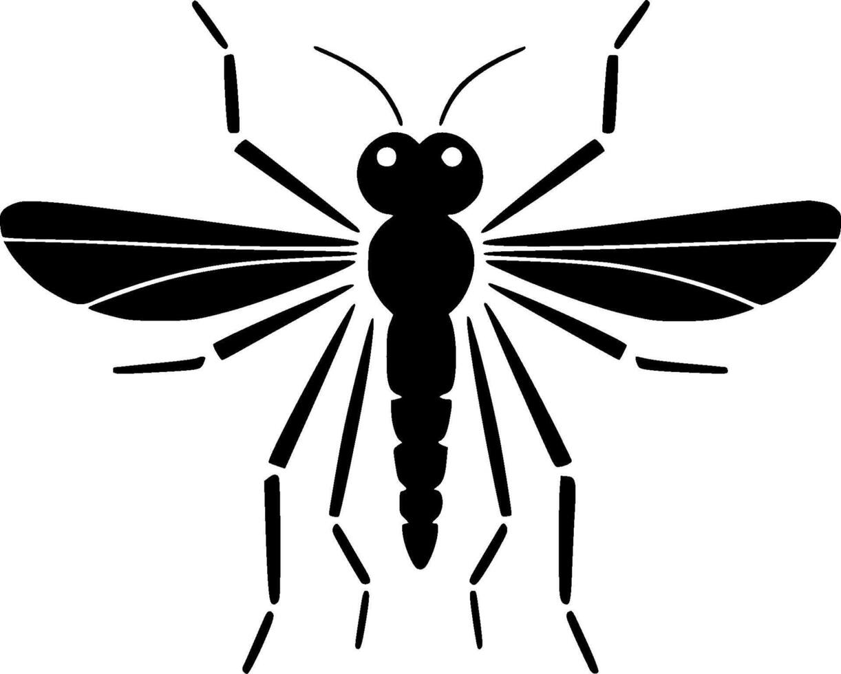 mosquito - minimalista y plano logo - vector ilustración