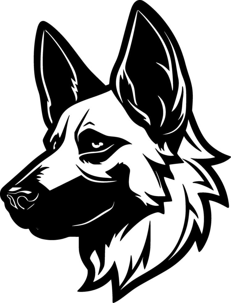 German Shepherd - High Quality Vector Logo - Vector illustration ideal for T-shirt graphic