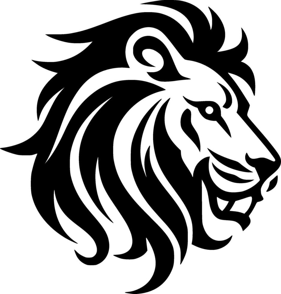 Lion - Minimalist and Flat Logo - Vector illustration