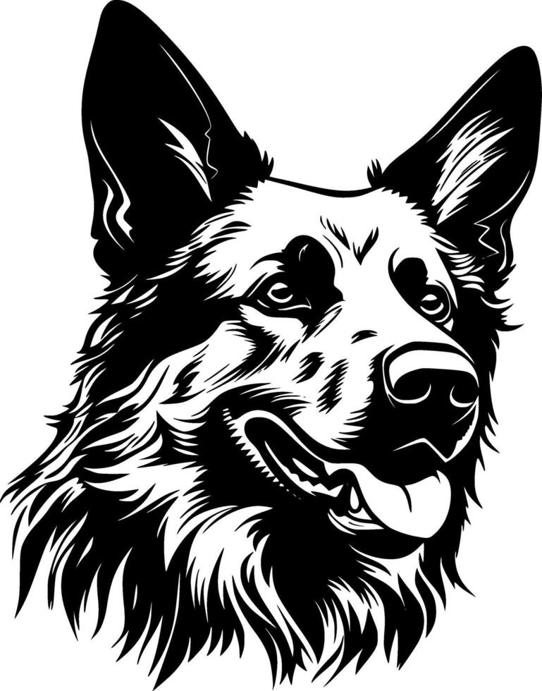 German Shepherd - High Quality Vector Logo - Vector illustration ideal for T-shirt graphic