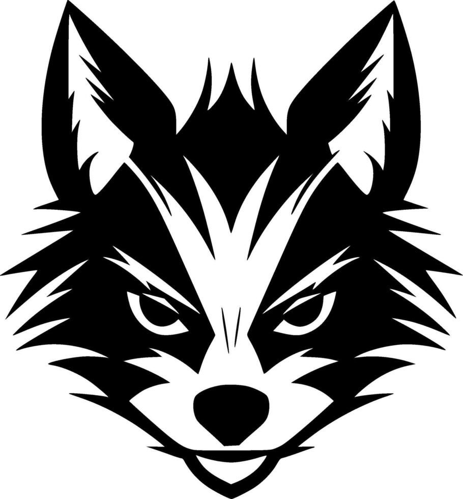 Raccoon, Minimalist and Simple Silhouette - Vector illustration