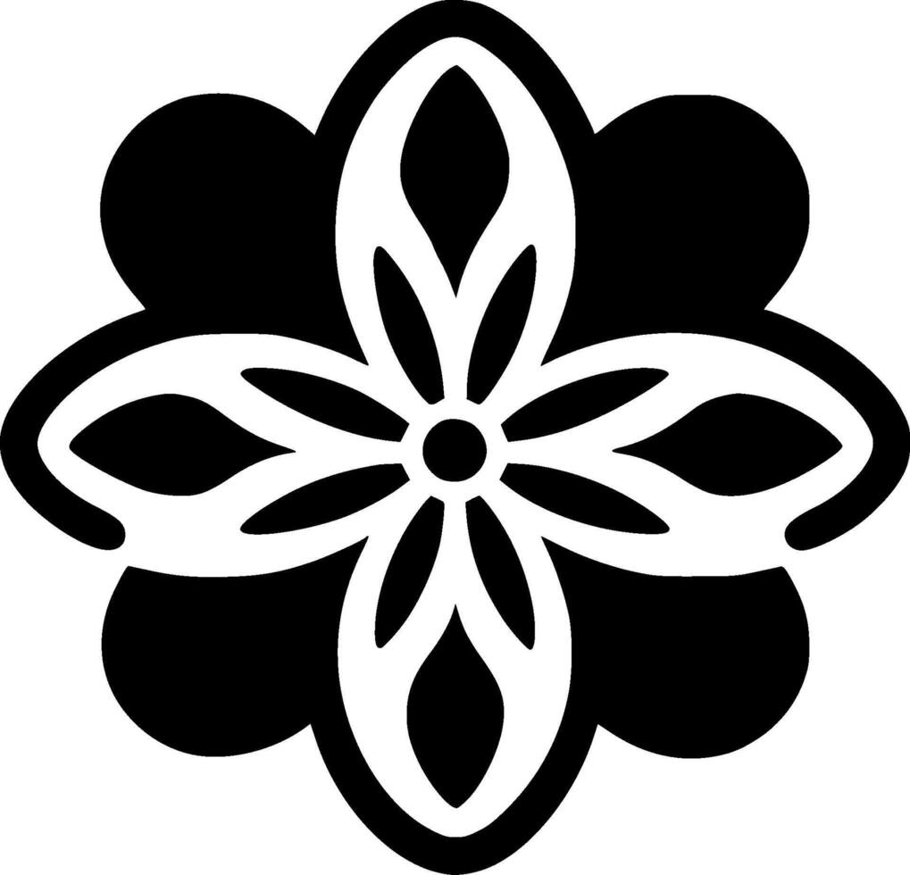 Flower - Minimalist and Flat Logo - Vector illustration
