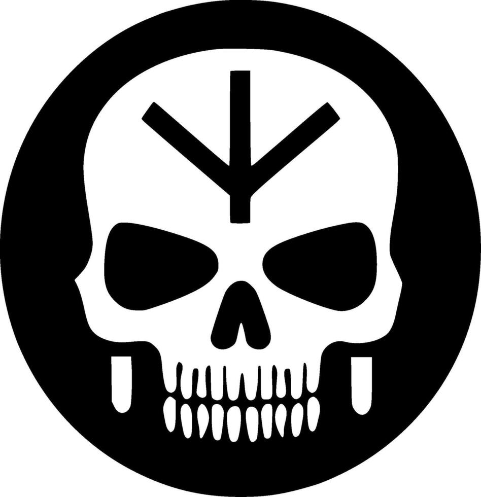Skull, Minimalist and Simple Silhouette - Vector illustration