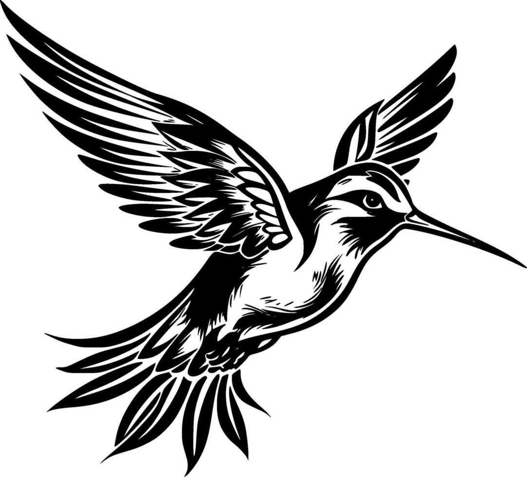 colibrí, minimalista y sencillo silueta - vector ilustración