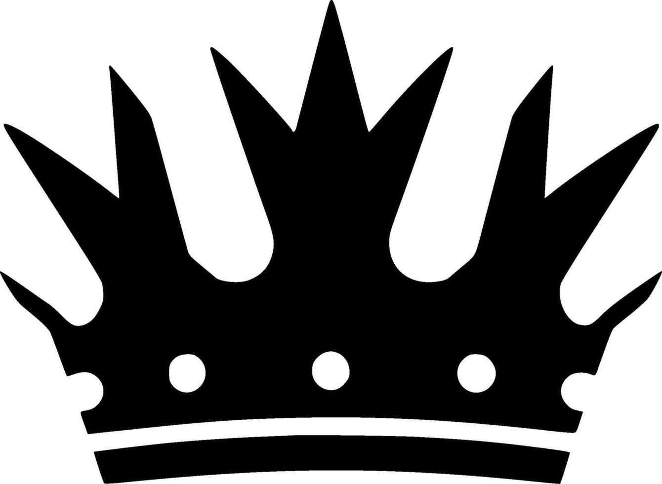 Crown, Minimalist and Simple Silhouette - Vector illustration