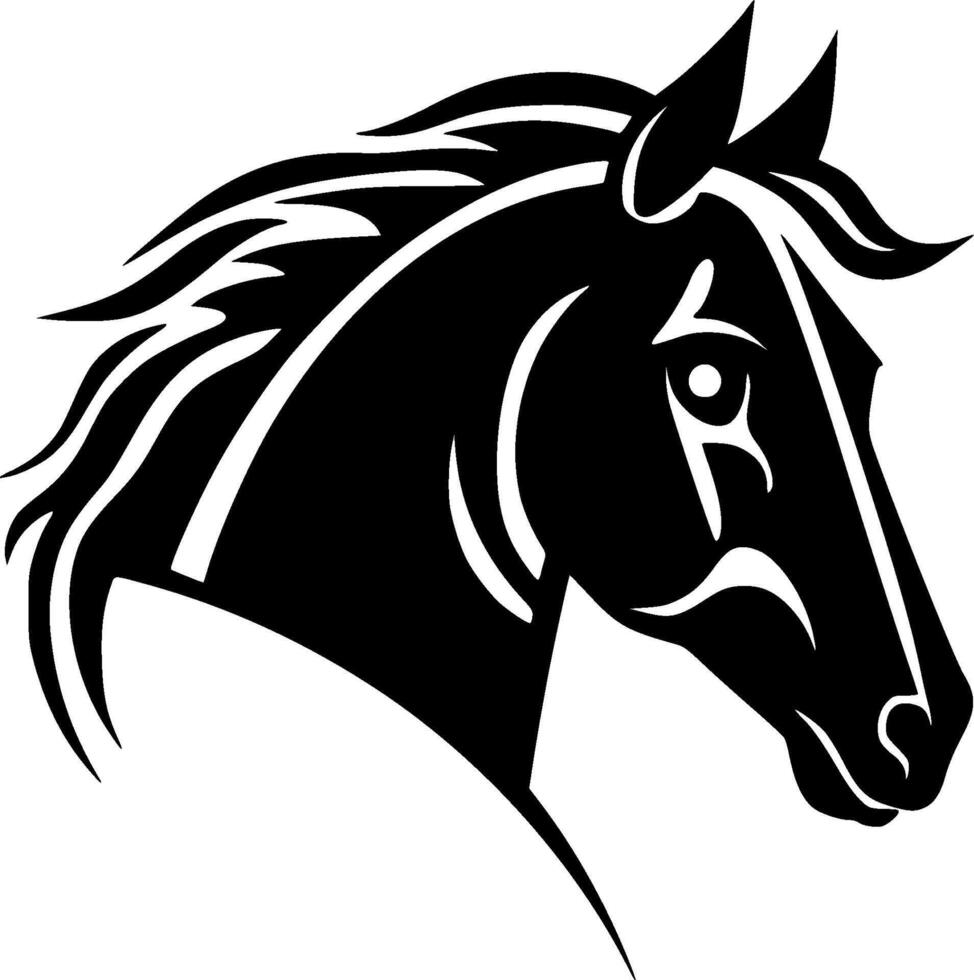 caballo - minimalista y plano logo - vector ilustración