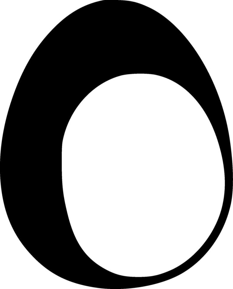 Egg, Black and White Vector illustration