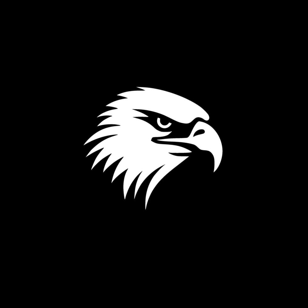 Eagle - Black and White Isolated Icon - Vector illustration