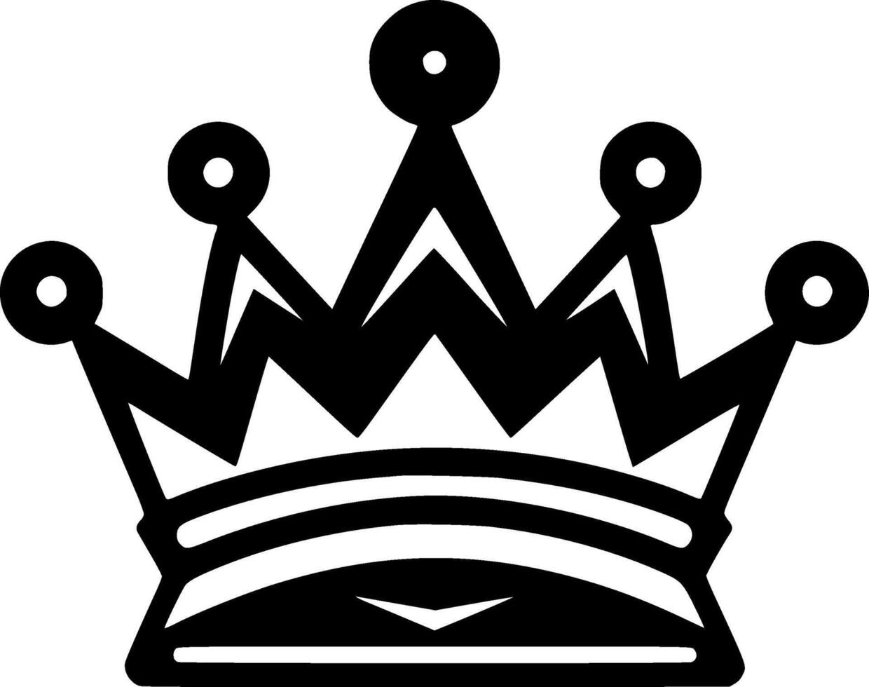 Crown, Minimalist and Simple Silhouette - Vector illustration