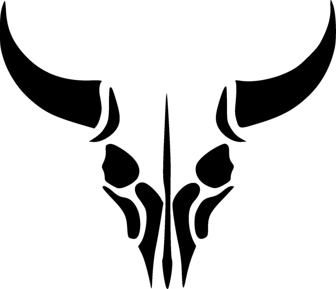 Cow Skull, Minimalist and Simple Silhouette - Vector illustration