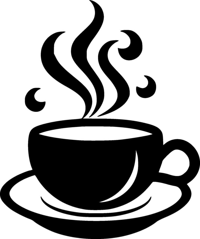 Coffee - Black and White Isolated Icon - Vector illustration