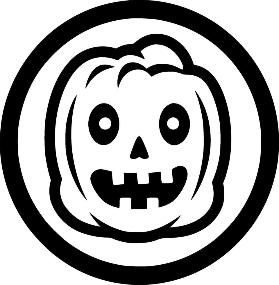 Halloween - Black and White Isolated Icon - Vector illustration