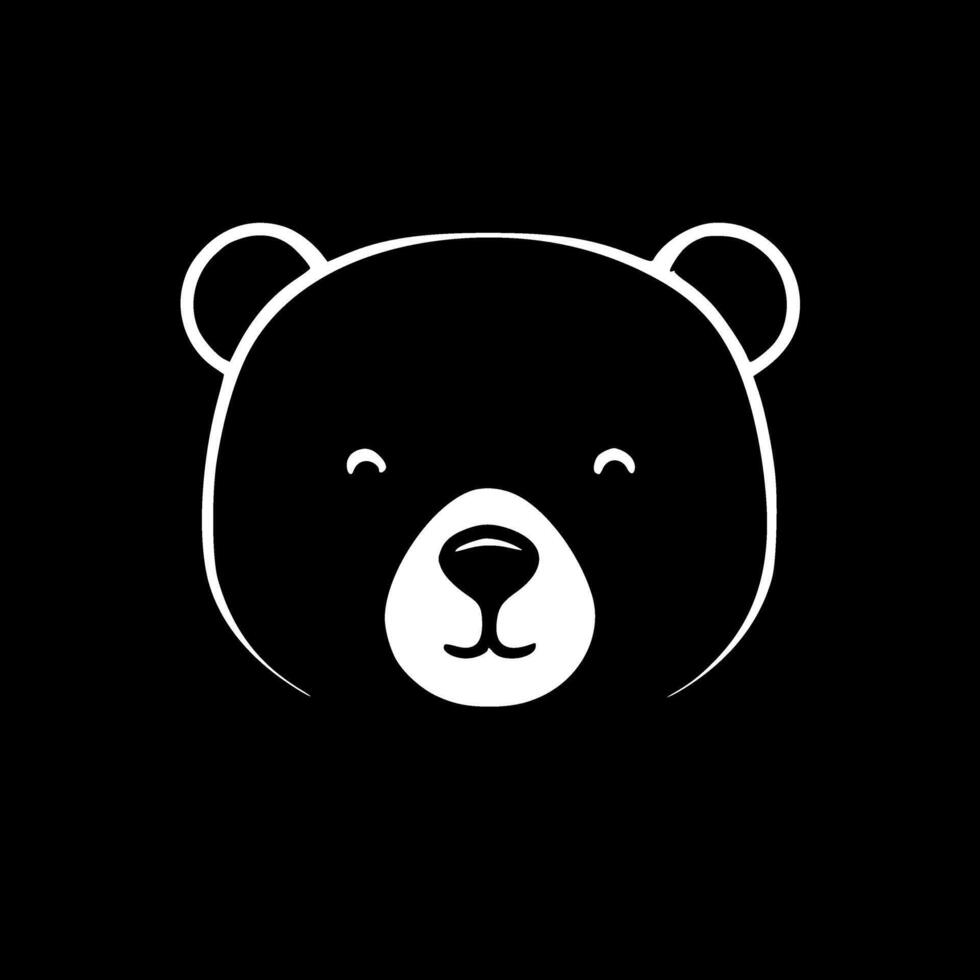 Bear - Black and White Isolated Icon - Vector illustration