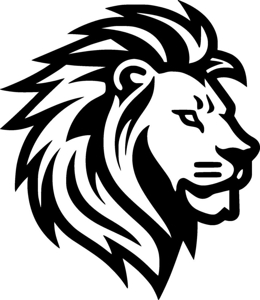 Lion - Minimalist and Flat Logo - Vector illustration