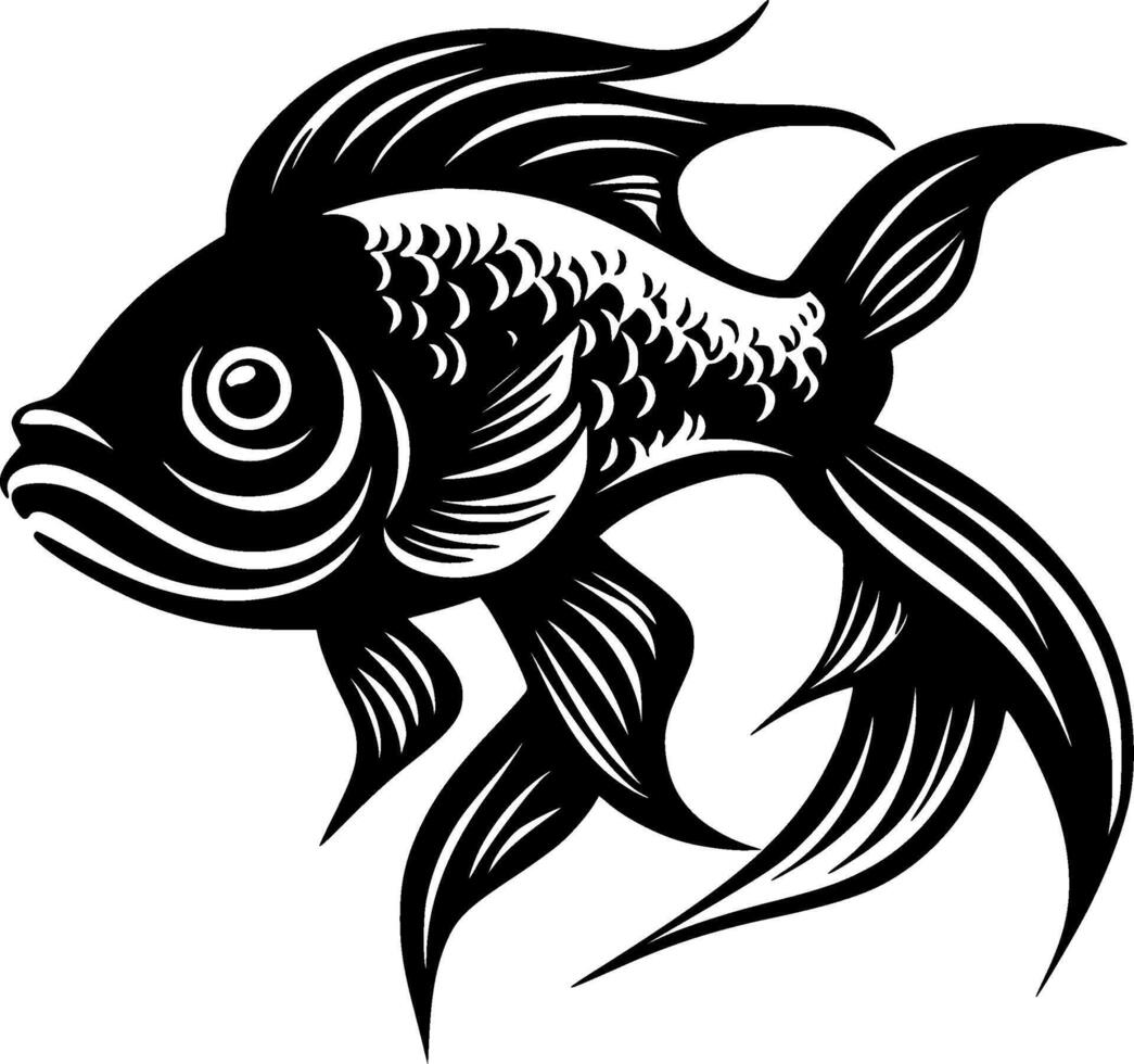 Goldfish - High Quality Vector Logo - Vector illustration ideal for T-shirt graphic