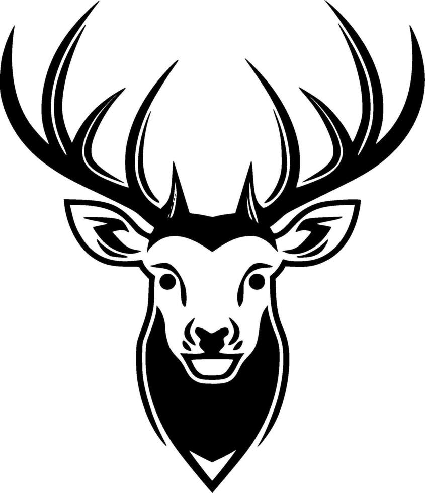 Deer, Minimalist and Simple Silhouette - Vector illustration