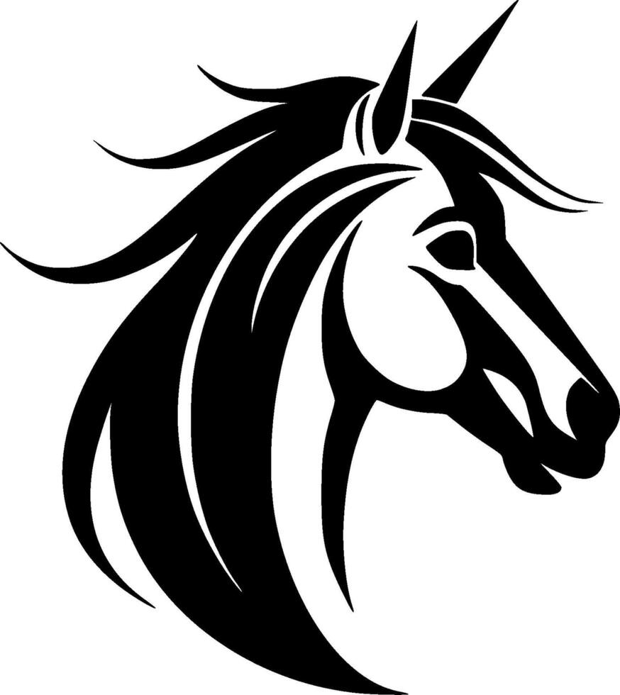 Horse - Minimalist and Flat Logo - Vector illustration