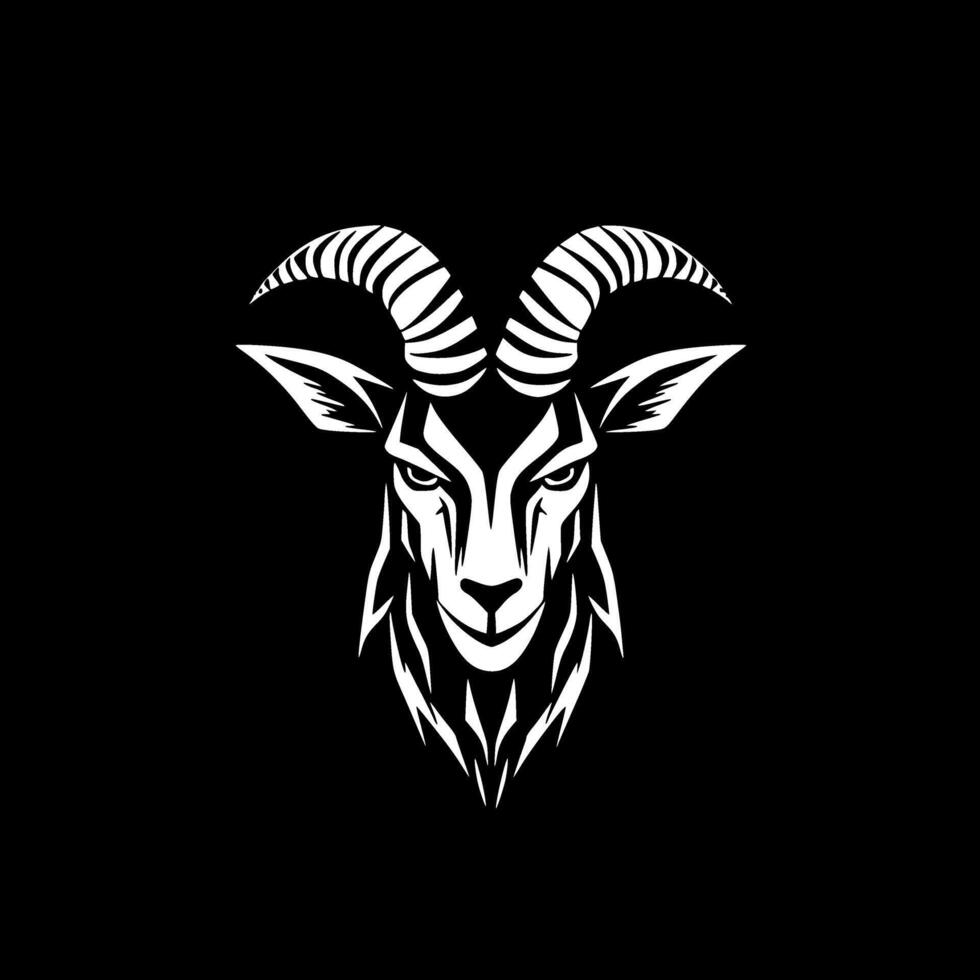 Goat - Black and White Isolated Icon - Vector illustration