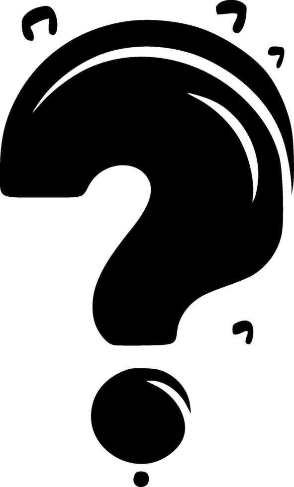 Question - Minimalist and Flat Logo - Vector illustration
