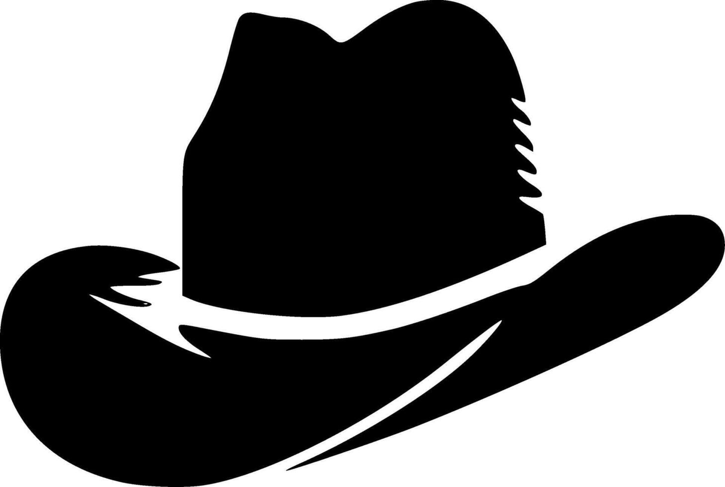 vaquero sombrero - minimalista y plano logo - vector ilustración
