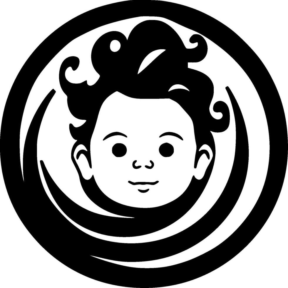 Baby, Minimalist and Simple Silhouette - Vector illustration