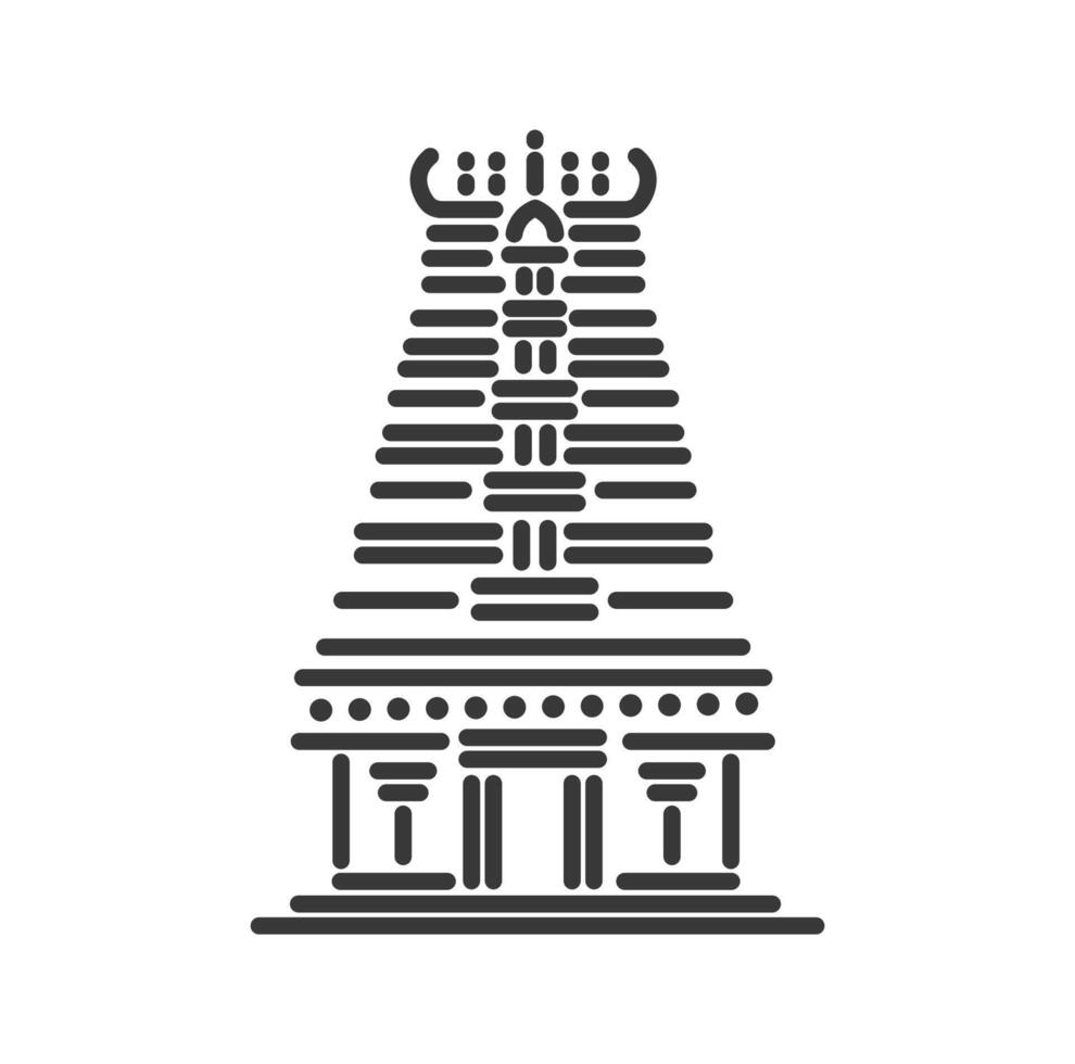 mallikarjuna templo ilustración vector icono.