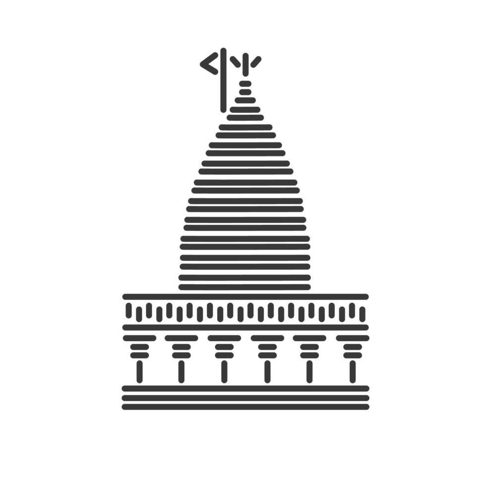 vaidyanath jyotirlinga templo ilustración vector icono.