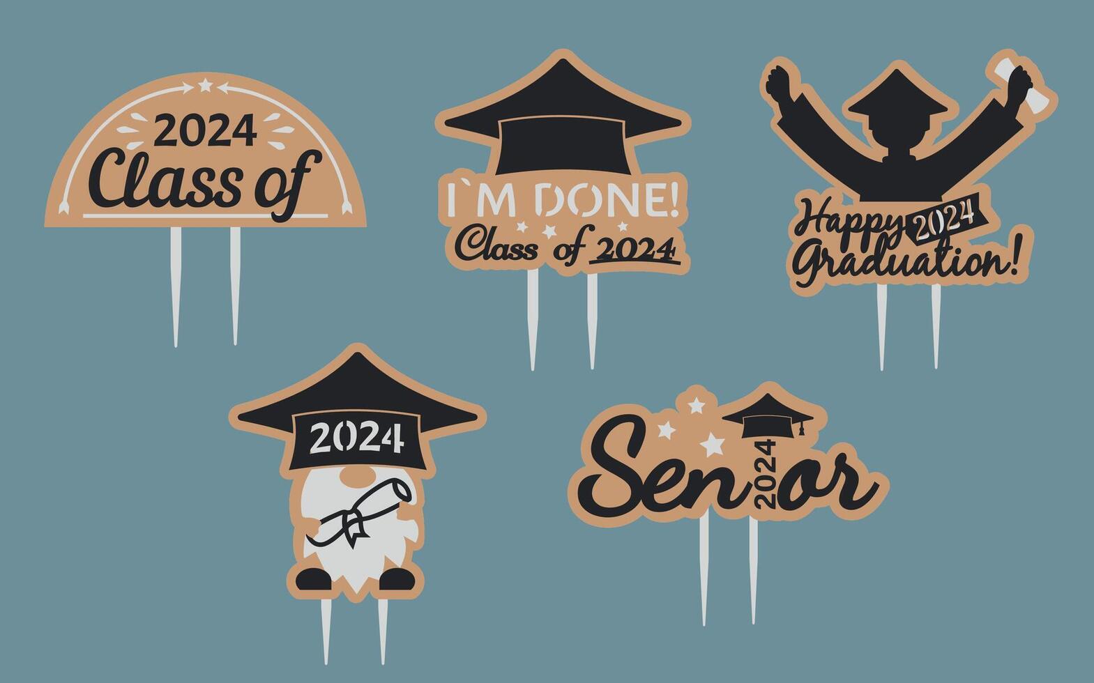 Graduation Toppers Set Multilayer Template 42372991 Vector Art at Vecteezy Graduation Toppers Set Multilayer Template 42372991 Vector Art at Vecteezy