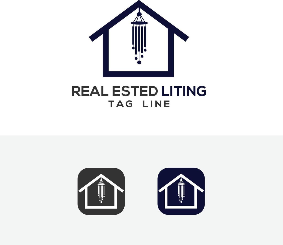 Lighting realested logo vector