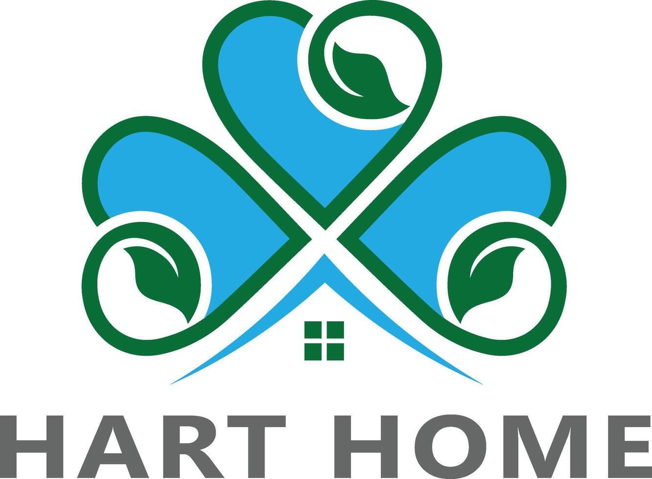 hogar logo y ciervo vector